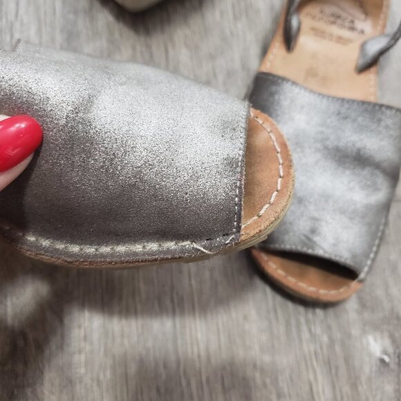 Avarca Menorquina Pons Slip On Sandals 37 Silver - Picture 6 of 8